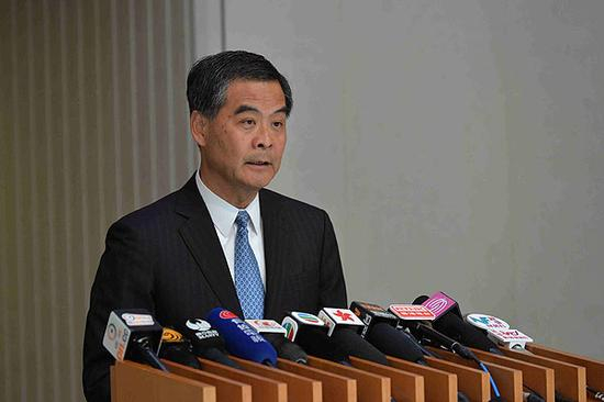 梁振英今日上午会见媒体回应张晓明讲话