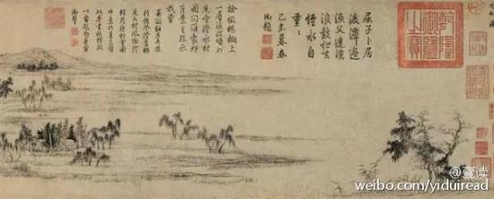 这画这么好，让朕挥个毫，锦上添花，嘿嘿