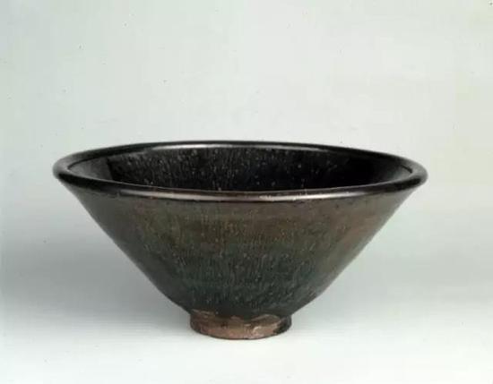 素敵な 建窯窯変 宋時代 七彩油滴花口盞 直径13cm【HB299】 高さ7.3cm