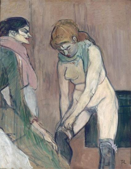 罗德列克《Femme tirant son bas》