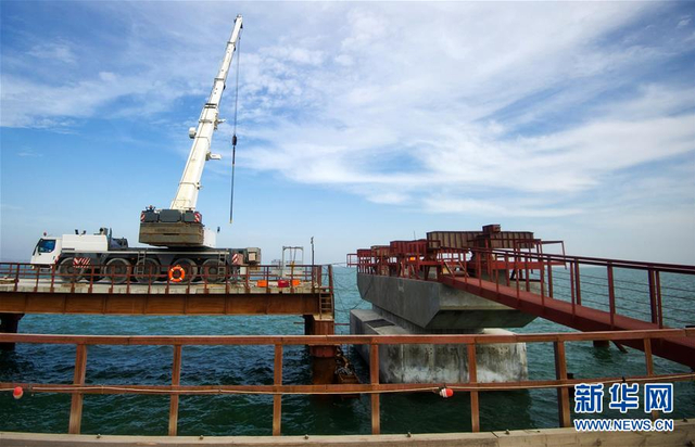 建设中的刻赤海峡跨海大桥