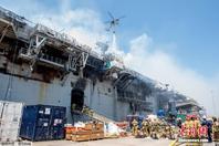 美国两栖攻击舰燃烧超过48小时 受伤人数升至61人