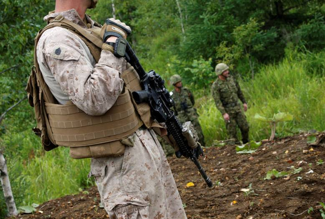 美日在北海道举行大规模演习