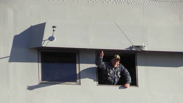 055加油！美朱姆沃尔特大驱二号舰进行首次海试