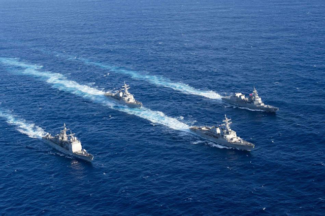 不再嚣张？美日联合军演新照曝光只字不提南海