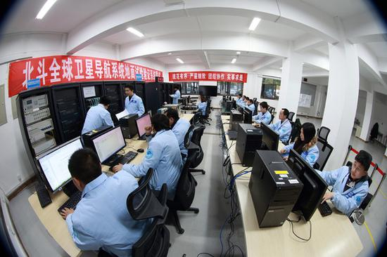 国防科大“北斗”团队进行地面实验验证系统测试（资料照片）。