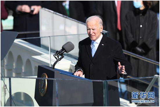 乔·拜登就任第46任美国总统&nbsp; 图：新华网
