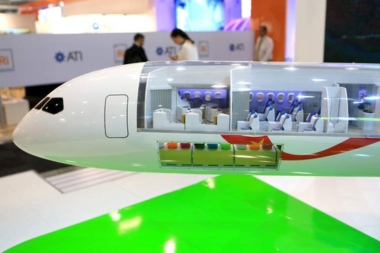 （我们正在设计的更大飞机C929，参加2017年巴黎航展/资料图片）