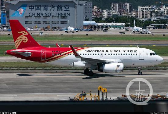 　▲10月16日执行ZH9247航班的深航B-8667飞机。图片来源/ Lazy Clutch