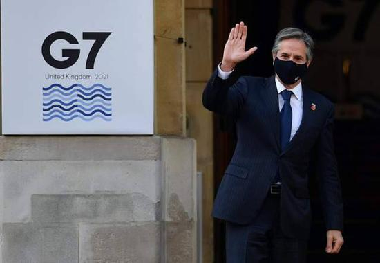  （图说：美国务卿布林肯在伦敦出席G7外长会议。图/Reuters）