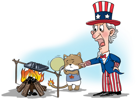 &nbsp;加拿大为美国火中取栗，终引火烧身。