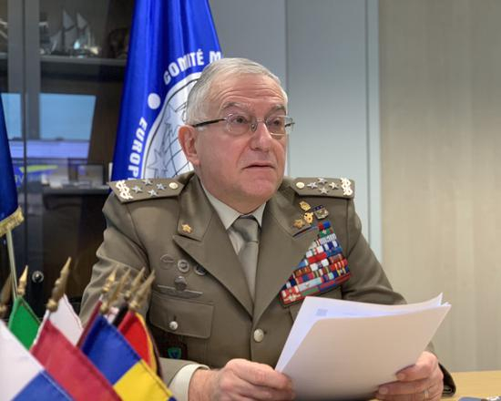 欧盟军事委员会主席克劳迪奥·格拉齐亚诺 来源：个人推特