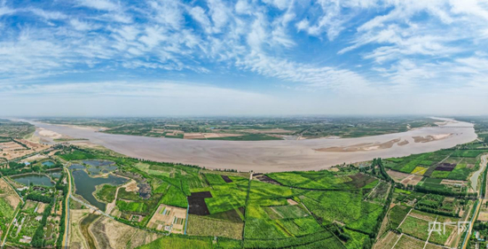  郑州黄河航拍（央广网发 郑州市委网信办供图）