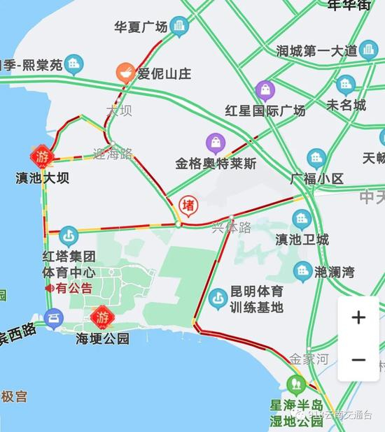 （海埂大坝、海埂公园周边道路）
