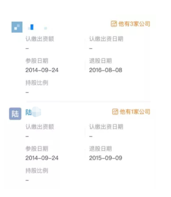 △ 显示陆姓医生为NK细胞治疗企业相关公司的历史股东