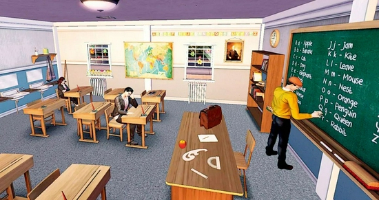 （视频截图）Second Life的游戏界面。