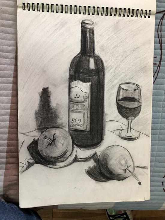  小琪最后的素描作品&nbsp;