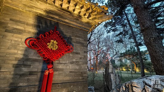 △2月25日，钓鱼台国宾馆里挂着的中国结。（总台央视记者段德文拍摄）