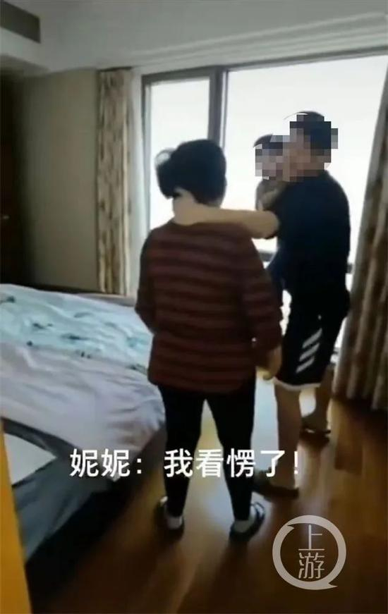  刘晓提供的双方发生争执时的视频截图。/受访者供图