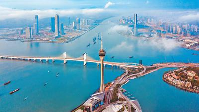 澳门与横琴风光。陈烁明摄（影像中国）