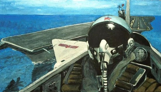 △王伟生前手绘油画《夙愿》