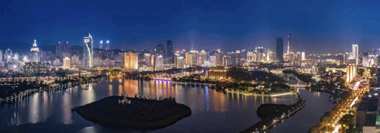  筼筜夜色。（图源：人民日报）