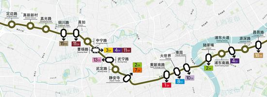  上海轨道交通14号线线路走向图
