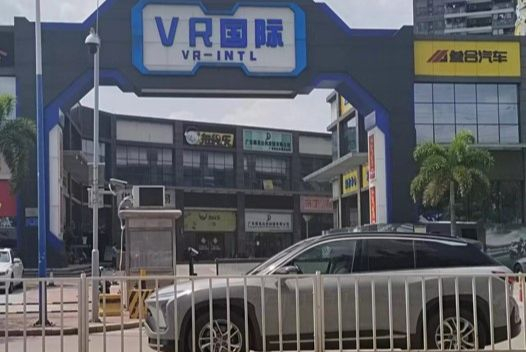 番禺迎星中路旁边的“VR国际小城” 图源：时代周报记者摄