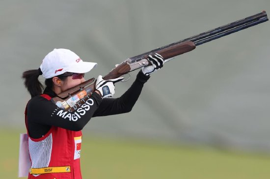 8月4日，中国选手江伊婷在比赛中。新华社记者 赵丁喆 摄