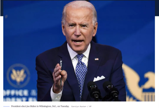 美国当选总统拜登。/ NBC网站截图