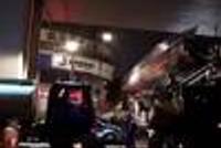 杭州庆春路一天桥塌落 现场混乱