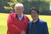 特朗普访日打高尔夫看相扑 安倍将“陪玩”一整天