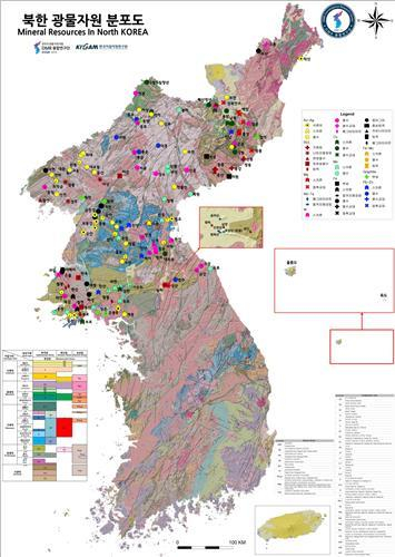朝鲜矿产资源分布图