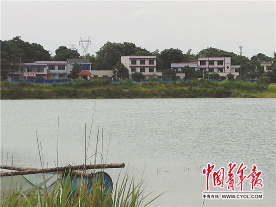 2016年6月的“天空城市”工地已成鱼塘。中国青年报·中青在线记者 兰天鸣/摄