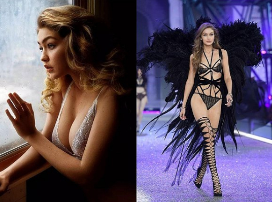减肥前后的Gigi Hadid