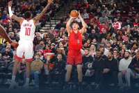 杨瀚森13分钟2分1板 杜兰特升历史得分榜第7 火箭再负开拓者