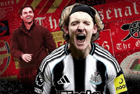 阿森纳今夏7500万镑求购纽卡斯尔联前锋戈登，暂领先利物浦曼联