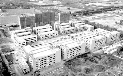 &nbsp;建设中的河北省三河市鼎盛3D打印产业基地（无人机照片）。记者 王晓 摄