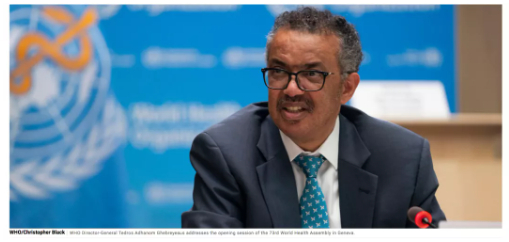 世界卫生组织总干事谭德塞。/&nbsp;联合国网站截图