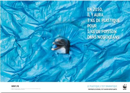WWF法国海洋保护公益海报。©foreveryoung-studio/WWF FR
