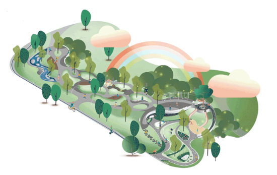 去设备化儿童活动场地景观|效果图