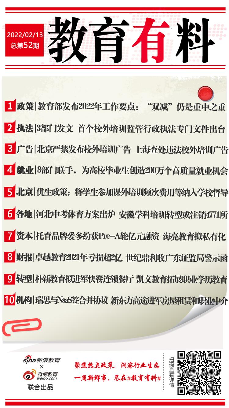 教育有料：教育部发布2022年工作要点