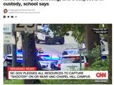 美国北卡罗来纳大学教堂山分校发生枪击 一教职人员死亡