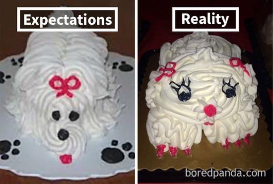 18.Ordered cake on left， received cake on left。