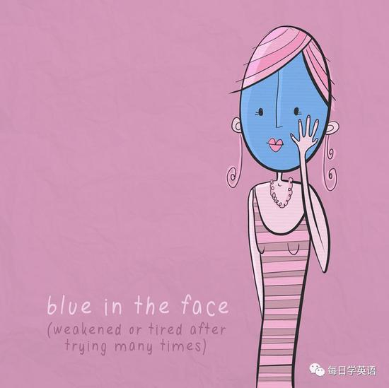 bule in the face