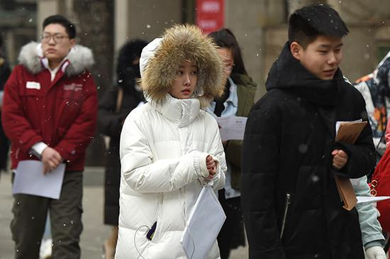 2019年2月12日，北京，中央戏剧学院2019年本科艺考开考。视觉中国 图