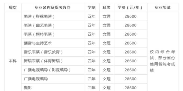 北京城市学院2019年艺术类招生简章