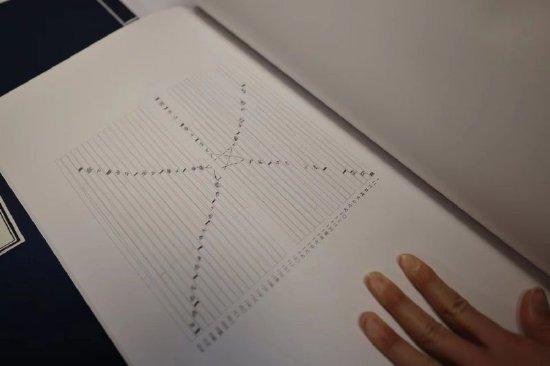 《五音图》中央绘有一个五角星,其上角对应宫组音名。新京报记者 李木易 摄