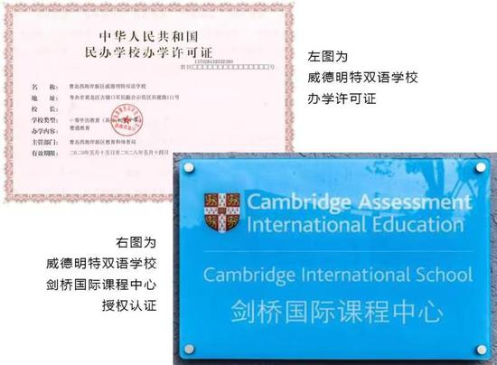 （△ 威德明特双语学校·办学认证和课程授权认证）