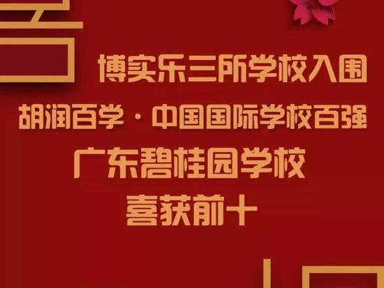 博实乐学校入围胡润百学•中国国际学校百强
